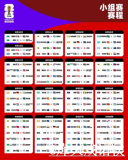 2026世界杯赛程公布具体时间揭晓 2026世界杯赛程公布具体时间揭晓